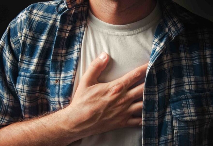 Chest pain due to osteochondrosis